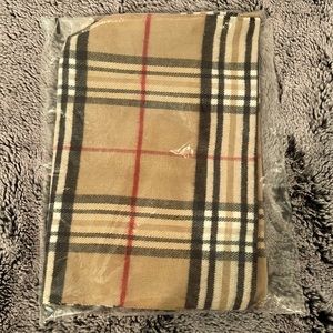 NEW Tan plaid infinity scarf
